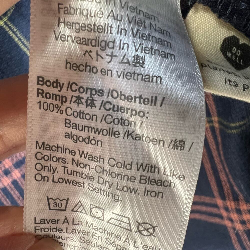 Madewell Button Up Shirt Women's Size M Blue Plaid Corduroy Kentwood Preppy - Picture 9 of 13
